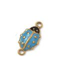 BLUE 304 Stainless Steel Enamel Ladybug Connector – Gold IP Plated 16mm 304 Stainless Steel Enamel Ladybug Connector – Gold IP Plated 16mm | Balzar Crafts