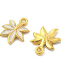 304 Stainless Steel Enamel Leaf Charms – Ion & 18K Real Gold Plated Pendants, 23x18mm 304 Stainless Steel Enamel Leaf Charms – Ion & 18K Real Gold Plated Pendants, 23x18mm