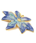 304 Stainless Steel Enamel Leaf Pendant, 18K Gold Plated, 40x26mm 304 Stainless Steel Enamel Leaf Pendant, 18K Gold Plated, 40x26mm