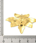 304 Stainless Steel Enamel Leaf Pendant, 18K Gold Plated, 40x26mm 304 Stainless Steel Enamel Leaf Pendant, 18K Gold Plated, 40x26mm