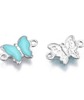 SKYBLUE 304 Stainless Steel Enamel Links Butterfly 304 Stainless Steel Enamel Links Butterfly