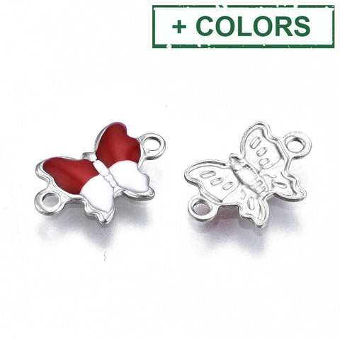 304 Stainless Steel Enamel Links Butterfly 304 Stainless Steel Enamel Links Butterfly