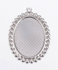 304 Stainless Steel Enamel Pendant Settings, Oval, 26x35mm 304 Stainless Steel Enamel Pendant Settings, Oval, 26x35mm