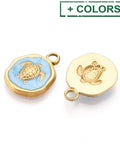 304 Stainless Steel Enamel Pendants, with Turtle, 13x16.5mm 304 Stainless Steel Enamel Pendants, with Turtle, 13x16.5mm