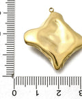 304 Stainless Steel Enamel Rhombus Pendant with Green Aventurine Chips, Golden, 31.5mm 304 Stainless Steel Enamel Rhombus Pendant with Green Aventurine Chips, Golden, 31.5mm