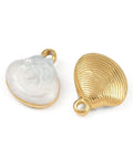304 Stainless Steel Enamel Shell Pendants, Ion Plated, 14.5x13.5mm 304 Stainless Steel Enamel Shell Pendants, Ion Plated, 14.5x13.5mm