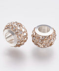 ROSE 304 Stainless Steel European Beads, Large Hole Beads, Rondelle, 11x7.5mm 304 Stainless Steel European Beads, Large Hole Beads, Rondelle, 11x7.5mm