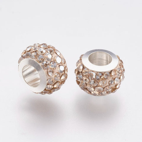 ROSE 304 Stainless Steel European Beads, Large Hole Beads, Rondelle, 11x7.5mm 304 Stainless Steel European Beads, Large Hole Beads, Rondelle, 11x7.5mm