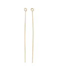 60x0.6mm hole 2mm 304 Stainless Steel Eye Pins, Ion Plated, Real 18K Gold Plated 304 Stainless Steel Eye Pins, Ion Plated, Real 18K Gold Plated