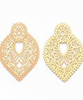 304 Stainless Steel Filigree Joiners, Teardrop, Golden, 67x44x0.5mm 304 Stainless Steel Filigree Joiners, Teardrop, Golden, 67x44x0.5mm