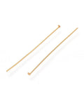 304 Stainless Steel Flat Head Pins, Real 18K Gold Plated, 45mm 304 Stainless Steel Flat Head Pins, Real 18K Gold Plated, 45mm