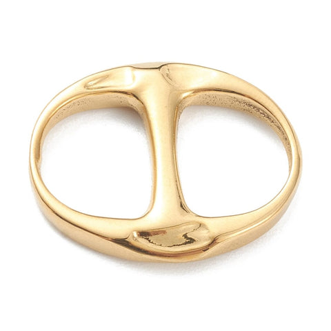304 Stainless Steel Flat Oval Buckle – Golden, 21.5×18×3mm 304 Stainless Steel Flat Oval Buckle – Golden, 21.5×18×3mm