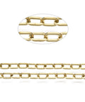304 Stainless Steel Flat Oval Cable Chain, Real 18K Gold Plated, 6.6x4mm Real 18K Gold Plated Stainless Steel Cable Chain 6.6x4mm | BalzarCrafts