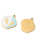 304 Stainless Steel Footprint Enamel Pendants, 18K Gold Plated, Ion Plated 304 Stainless Steel Footprint Enamel Pendants – Real 18K Gold Plated | Ion Plated Jewelry Charms