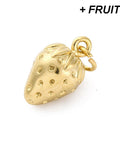 304 Stainless Steel Fruit Charms, with Jump Ring, 18K Gold Plated 304 Stainless Steel Fruit Charms, with Jump Ring, 18K Gold Plated