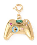 304 Stainless Steel Game Machine Pendant Gold Enamel Rhinestone 27mm 304 Stainless Steel Game Machine Pendant Gold Enamel Rhinestone 27mm