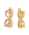 304 Stainless Steel Glasses Charm 18K Gold Plated 22mm Pendant 304 Stainless Steel Glasses Charm 18K Gold Plated 22mm Pendant