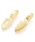 304 Stainless Steel Glue-on Flat Pad Pendant Bails, Golden 304 Stainless Steel Glue-on Flat Pad Pendant Bails, Golden