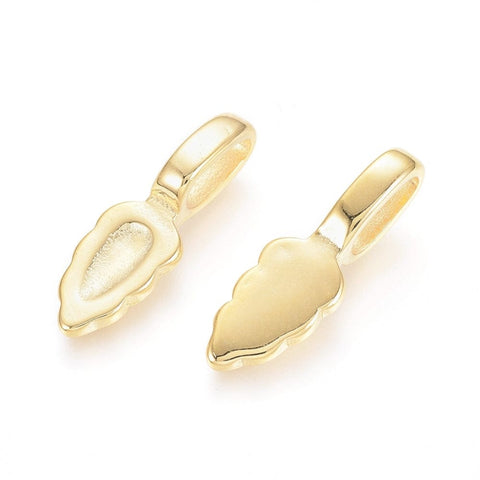 304 Stainless Steel Glue-on Flat Pad Pendant Bails, Golden 304 Stainless Steel Glue-on Flat Pad Pendant Bails, Golden