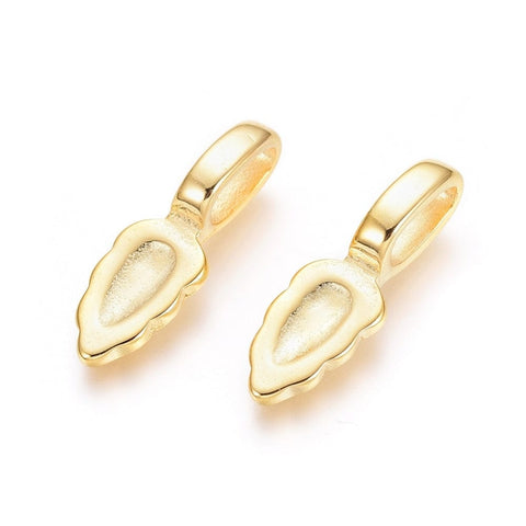 304 Stainless Steel Glue-on Flat Pad Pendant Bails, Golden 304 Stainless Steel Glue-on Flat Pad Pendant Bails, Golden