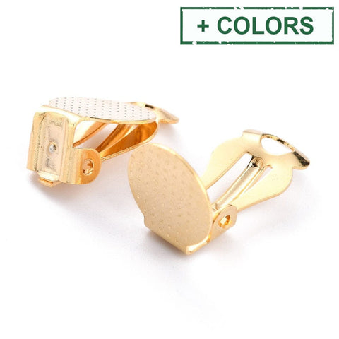 304 Stainless Steel Gold Clip-On Earring Findings 16mm – Flat Pad 304 Stainless Steel Gold Clip-On Earring Findings 16mm – Flat Pad | Balzar Crafts