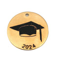 304 Stainless Steel Graduation Pendant 2024 20mm Golden 304 Stainless Steel Graduation Pendant 2024 20mm Golden