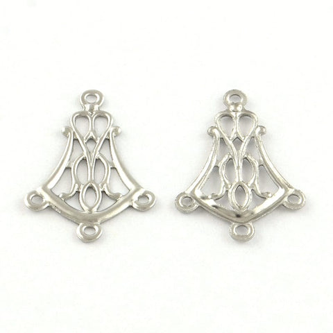304 Stainless Steel Hollow Flower Chandelier Component Links, 20x13mm 304 Stainless Steel Hollow Flower Chandelier Component Links, 20x13mm