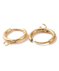 304 Stainless Steel Hoop Earrings, with Loop, Golden 14x17mm 304 Stainless Steel Hoop Earrings, with Loop, Golden 14x17mm
