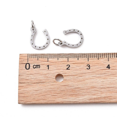 304 Stainless Steel Horseshoe Charms, 13×10mm 304 Stainless Steel Horseshoe Charms, 13×10mm