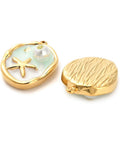 TURQUOISE 304 Stainless Steel Ion Plated Enamel Pendants, Starfish, 23.5mm 304 Stainless Steel Ion Plated Enamel Pendants, Starfish, 23.5mm