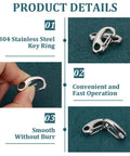 304 Stainless Steel Key Ring Connection Clasps – Belt Clip for Keys, 26×12.5mm 304 Stainless Steel Key Ring Connection Clasps – Belt Clip for Keys, 26×12.5mm