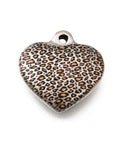 STAINLESS STEEL COLOR 304 Stainless Steel Leopard Print Heart Pendant, 16mm 304 Stainless Steel Leopard Heart Pendant 16mm – Printed Charm | Balzar Crafts