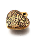 ION GOLD PLATED 304 Stainless Steel Leopard Print Heart Pendant, 16mm 304 Stainless Steel Leopard Heart Pendant 16mm – Printed Charm | Balzar Crafts
