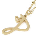 P 304 Stainless Steel Letter & Heart Necklace – Personalized Pendant, 40-45cm 304 Stainless Steel Letter & Heart Necklace – Personalized Pendant, 40-45cm