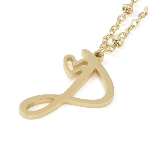 P 304 Stainless Steel Letter & Heart Necklace – Personalized Pendant, 40-45cm 304 Stainless Steel Letter & Heart Necklace – Personalized Pendant, 40-45cm