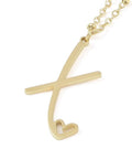 X 304 Stainless Steel Letter & Heart Necklace – Personalized Pendant, 40-45cm 304 Stainless Steel Letter & Heart Necklace – Personalized Pendant, 40-45cm