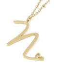N 304 Stainless Steel Letter & Heart Necklace – Personalized Pendant, 40-45cm 304 Stainless Steel Letter & Heart Necklace – Personalized Pendant, 40-45cm