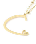 C 304 Stainless Steel Letter & Heart Necklace – Personalized Pendant, 40-45cm 304 Stainless Steel Letter & Heart Necklace – Personalized Pendant, 40-45cm