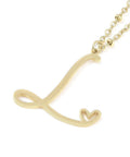 L 304 Stainless Steel Letter & Heart Necklace – Personalized Pendant, 40-45cm 304 Stainless Steel Letter & Heart Necklace – Personalized Pendant, 40-45cm
