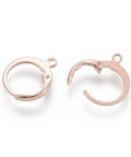 304 Stainless Steel Leverback Earring Findings with Loop – Rose Gold 304 Stainless Steel Leverback Earring Findings with Loop – Rose Gold