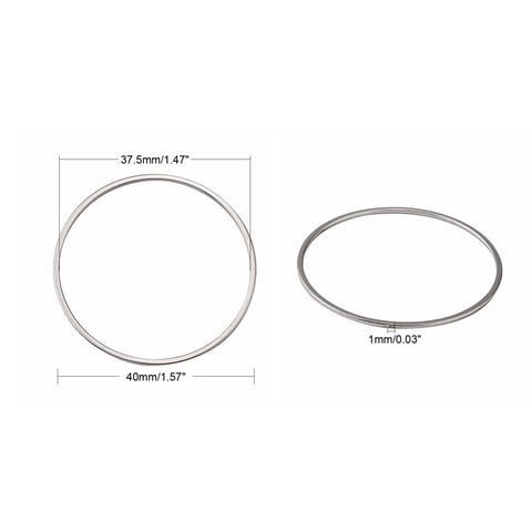 40x1mm 304 Stainless Steel Linking Ring, Stainless Steel Color 304 Stainless Steel Linking Ring, Stainless Steel Color