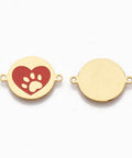 304 Stainless Steel Links Connectors, with Enamel, Flat Round, Golden 16x21mm 304 Stainless Steel Links Connectors, with Enamel, Flat Round, Golden 16x21mm