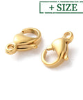 304 Stainless Steel Lobster Claw Clasps – Real 18K Gold Plated 304 Stainless Steel Lobster Claw Clasps – Real 18K Gold Plated | Quality Jewelry Findings