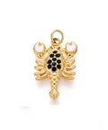 304 Stainless Steel Lobster Enamel Pendant with Rhinestones, 18K Gold Plated 304 Stainless Steel Lobster Enamel Pendant with Rhinestones, 18K Gold Plated