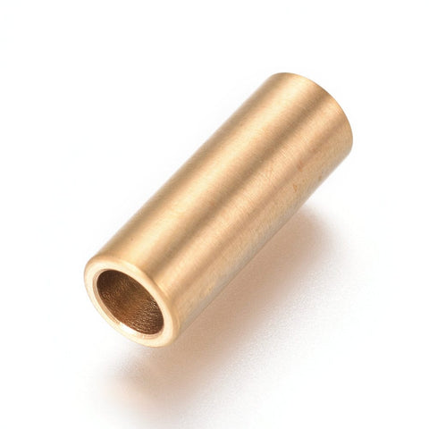 304 Stainless Steel Magnetic Clasps, Ion Plating (IP), Column, Golden 6x16mm 304 Stainless Steel Magnetic Clasps, Ion Plating (IP), Column, Golden 6x16mm