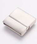 304 Stainless Steel Magnetic Clasps with Glue-in Ends, Rectangle, Frosted, 29x31x7mm 304 Stainless Steel Magnetic Clasps with Glue-in Ends, Rectangle, Frosted, 29x31x7mm