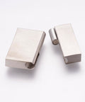 304 Stainless Steel Magnetic Clasps with Glue-in Ends, Rectangle, Frosted, 29x31x7mm 304 Stainless Steel Magnetic Clasps with Glue-in Ends, Rectangle, Frosted, 29x31x7mm