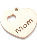 304 Stainless Steel "Mom" Heart Pendant – Rose Gold Mother’s Day Charm 304 Stainless Steel "Mom" Heart Pendant – Rose Gold Mother’s Day Charm for DIY Jewelry
