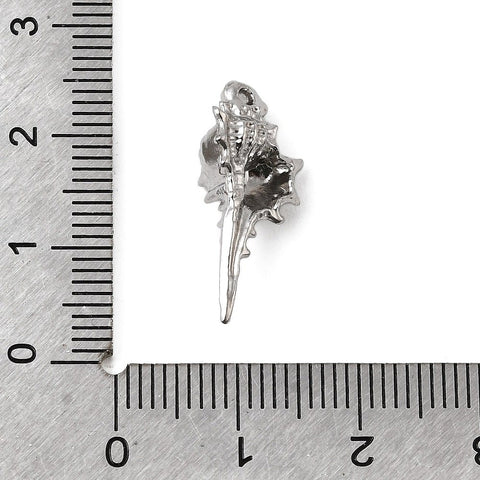 304 Stainless Steel Murex Shell Pendant Charm – Stainless Steel Color, 21.5mm Stainless Steel Murex Shell Pendant Charm | BalzarCrafts