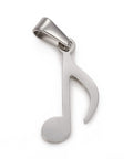 304 Stainless Steel Musical Note Pendants, Stainless Steel Color, 24.5×11.5mm 304 Stainless Steel Musical Note Pendants, Stainless Steel Color, 24.5×11.5mm
